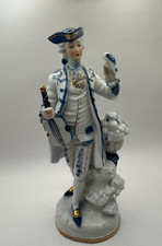 Vintage Norleans Porcelain Figurine Musician w/Violin and Bird picture