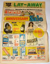 VTG MAY 1983 POPES VARIETY STORE ADVERTISING FLYER FASHION/HOUSEWARES/LAY-AWAY picture