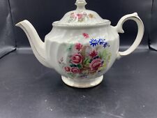 Vintage Sadler Windsor Floral 4 Cup Teapot Roses in a Basket 4370 picture