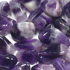 Chevron Amethyst Tumbled Stones, Polished Crystals, 8 oz Lot picture