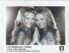 Autographed Playboy Promo Photo:  Misses JANUARY 2000 Carol & Darlene Bernaola picture