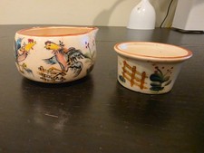 Individual Size Stacking Open Creamer & Sugar Bowl Set Midcentury Modern picture
