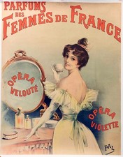 ORIGINAL 1896 French Perfume Poster JEAN DE PALEOLOGUE PAL Vanity Boudoir Salon picture