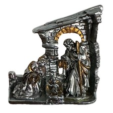 Bagno Argento Nativity Scene .999% Silver Plate Christmas Religious Decor Italy picture