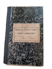 Antique c.1910s Assay Notebook Univ of Minnesota School of Mines + Formulary picture