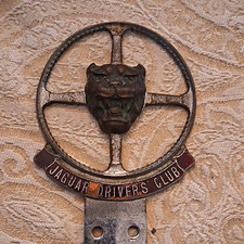 Jaguar Drivers Club Metal Vehicle Grille Badge Emblem 1960 picture