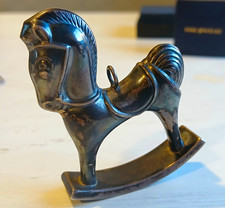 G.R.H. Irish Sterling Silver Rocking Horse Figurine 1976 18.80g Polished picture