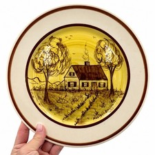 Rare Blue Ridge Southern Potteries Mildred Broyles Signed Plate Farmhouse picture