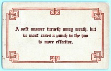 Art Antique Comic Motto Postcard 