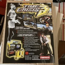 NOS Original 11-8 1/4” Time Crisis 3 Namco Dlx  ARCADE video GAME FLYER picture