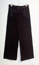 Vintage 40s WWII US Navy Crackerjack 13 Button Wool Sailor Pants Flared picture