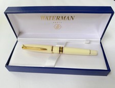 Waterman Charleston Rollerball  Pen Ivory  & Gold Trim  In Box Mint  * picture