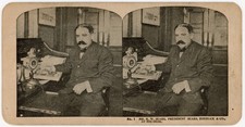 1908 Sears Roebuck Richard W Sears President Desk Stereoview Promo No 1 picture
