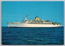 Enrico C Costa Line Genoa Ocean Liner Ship 4x6 Continental Postcard picture