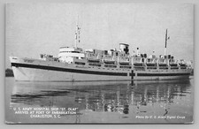 St Olaf US Army Hospital Ship USAHS Charleston SC Embarkation Postcard Vtg D2 picture