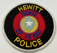 Vintage Hewitt Texas Police Round Patch Unused picture