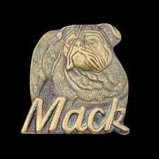 Mack Truck Bulldog Solid Brass 70s Vintage Belt Buckle picture