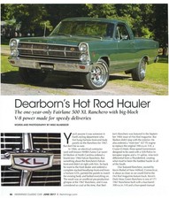 1967 FORD FAIRLANE 500 RANCHERO XL 390 V8 4 SPEED Color 3 Page Article picture