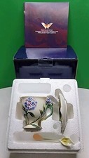 2004 Franz Porcelain Forget Me Not Flower Design Cup/Saucer Set FZ00461 - New picture