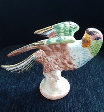 DEFECTIVE VTG Mottahedeh Italy 10x7 Parrot Ceramic Figurine in excellent G3D picture