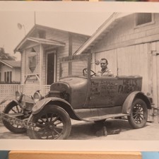 1920s Tulsa Oklahoma WELLS FARGO Marked Antique Car Jalopy Vintage Photo OK picture