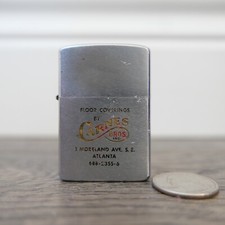 Vtg. 1953 -1955 Zippo PAT. 2517191 PAT PEND Floor Covering CARNES Bros. Atlanta picture