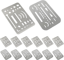 20Pcs Stainless Steel Erasing Shield, Flexible Metal Drawing Template Shield Pro picture