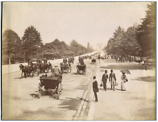 X. France, Paris, Perspective de l'Avenue de Bois de Bologna Vintage Album picture