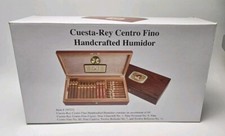 RARE Vintage Large La Flor De Cuesta Rey Cigars Cedar Lined Humidor Box NEW picture