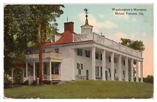 1912 Washington's Mansion Mt. Vernon Virginia Postcard Vintage picture