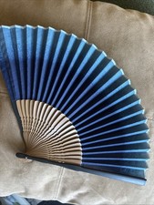 Folding Sensu Fan Hakuchikudo blue gradation new In box Carry Pouch picture