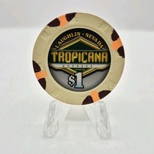 Tropicana Express Casino Laughlin Nevada 2007 $1 Casino Chip E6451 picture
