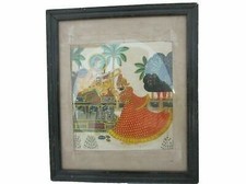 Vintage King & Saint Litho Print - Handcrafted Indian Framed Art Collectible picture