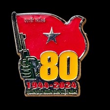 badge logo Commemorating the 80th anniversary of the founding of the Vietnam picture