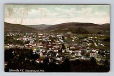 Ellenville NY-New York, Shawangunk Mountains, Aerial, Antique, Vintage Postcard picture
