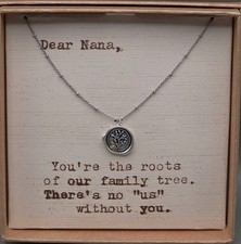 NIB Demdaco Dear Nana Necklace Silver Tone 18