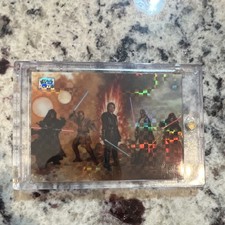 Topps 2025 Star Wars Galaxy Fall of the Jedi #68 XFractor Omega Bookend 10/10 picture