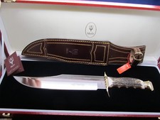 Muela 60th Anniv. Special Edt. Stag Bowie Knife & Leather Sheath Mint Display+++ picture