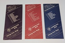 3 MBTA September 1988 - January 1989 Public Timetables - Vintage Train Pamphlets picture
