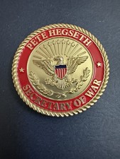 Pete Hegseth Secretary of War Challenge Coin  picture