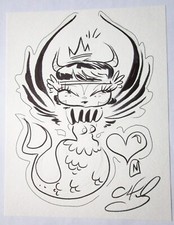 MISS MINDY ORIGINAL MERMAID HEART COMIC PRINCESS WALT DISNEY URBAN ART DRAWING picture