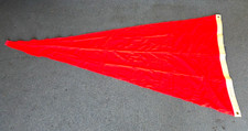 Vintage Red US NOAA Weather Warning Pennant Flag 4'x7.5' w/ Orig Box Dated 1974 picture