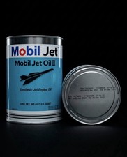 New Mobil Jet Oil 11 Synthetic Jet Engine Oil 1 Quart Metal Can (4) Cans TOTAL picture