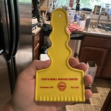 Vintage Tony’s Shell Gasoline Advertising Ice Scraper Henlawson WV Logan WV picture