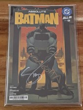 🔑DC Absolute Batman #1 1st Print Signed by Dragotta & Snyder COA FOMO Books🔥 picture