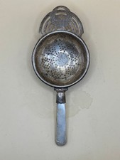 Vintage EPNS Silverplate Tea Strainer Mother of Pearl Handle Made in England picture