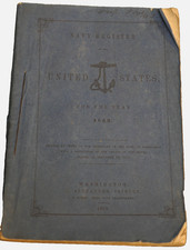 Navy Register United States Year 1853 Washington 'C Alexander, Printer' Sting B picture