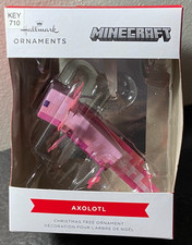 New 2002 Hallmark Minecraft Axolotl Ornament / Pink picture