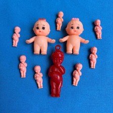 Kewpie and Baby Charm Lot 10 Plastic 2.5-6cm Vintage Collectible 15+ picture