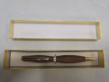 SLIMLINE TWIST PEN with Black Walnut BARREL and GOLD TRIM picture